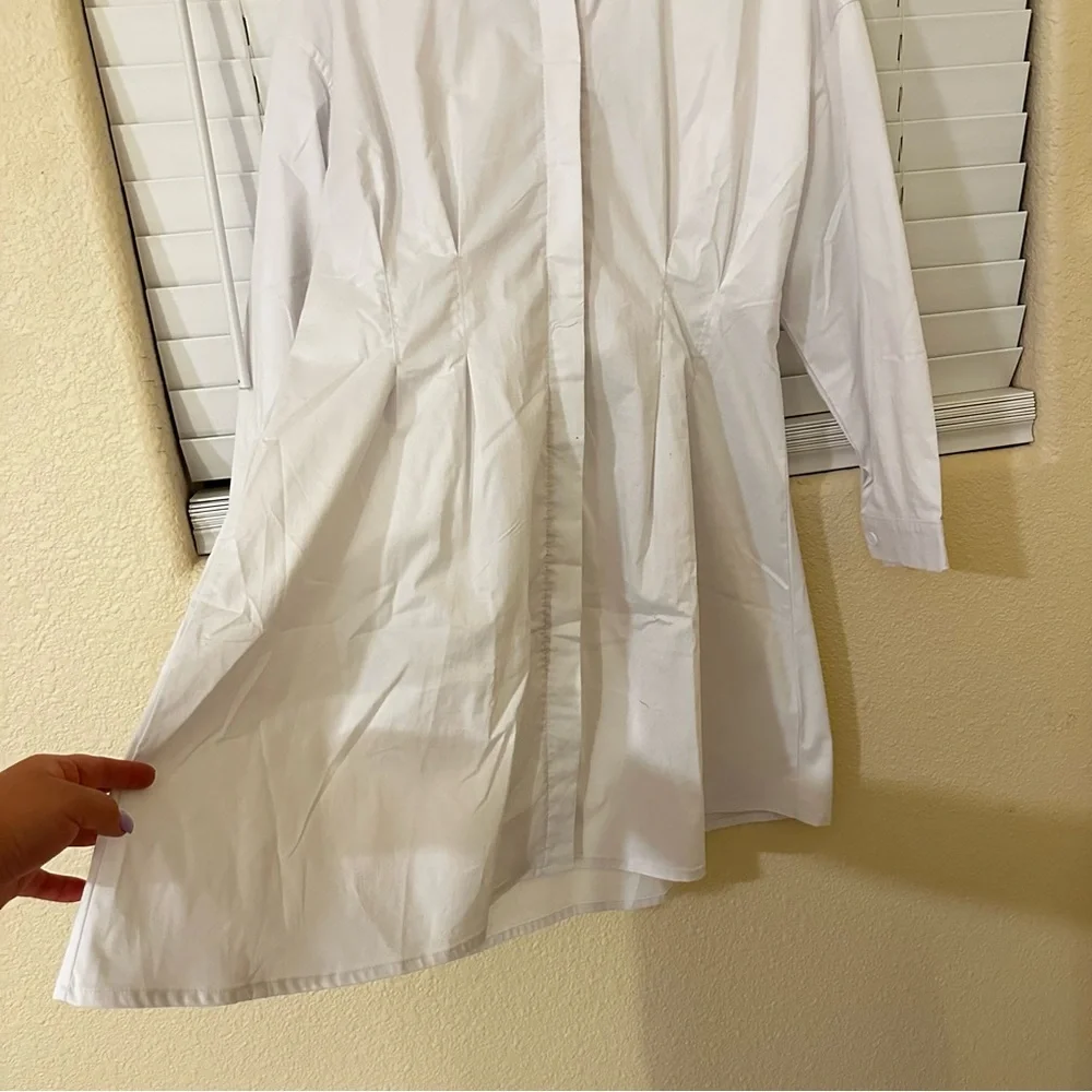 Women’s White Shirt Dress - Picture 7 of 11